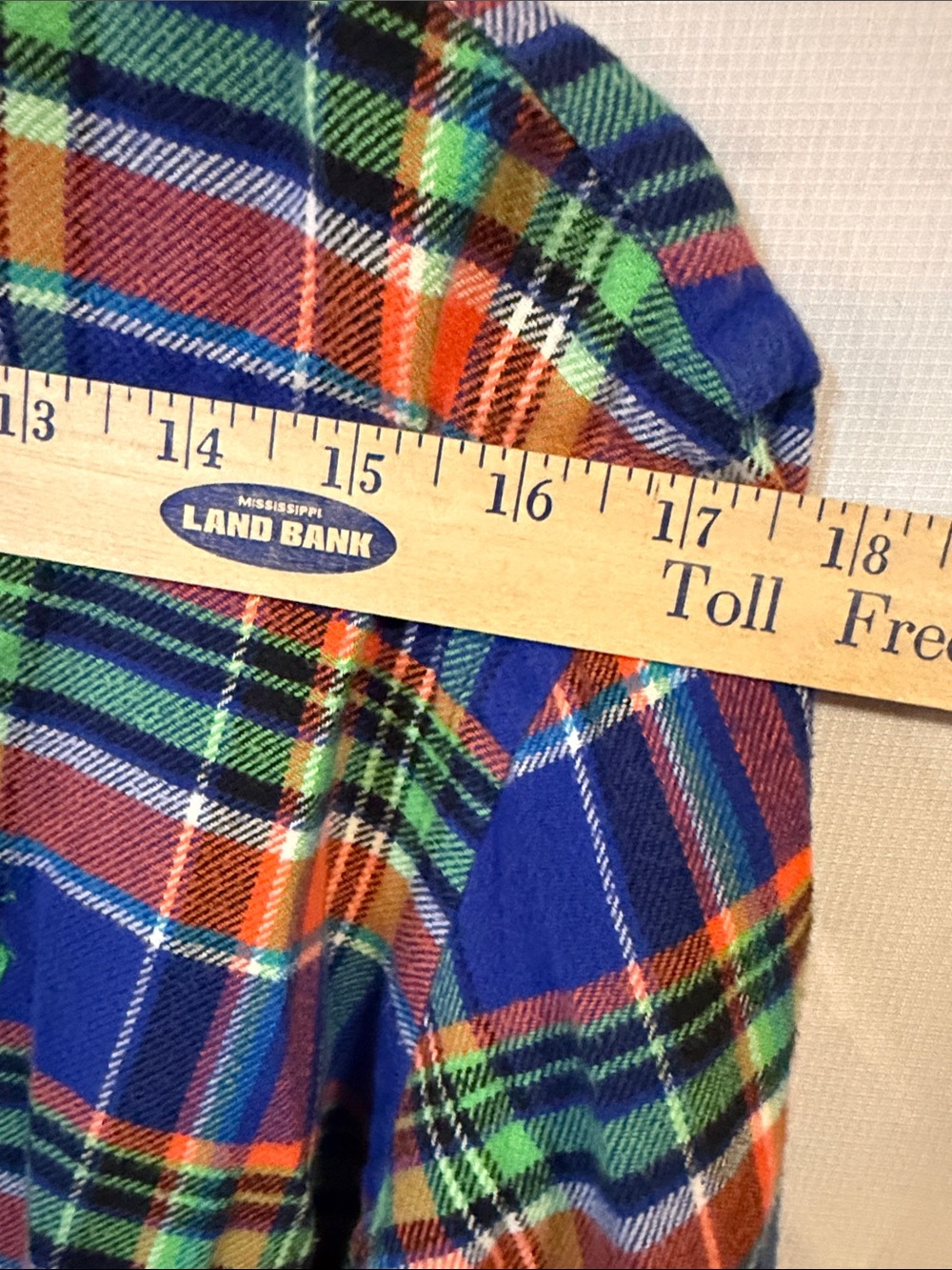 Polo by Ralph Lauren Blue Orange Green Plaid Button-Down Flannel feel Shirt - Picture 8 of 8